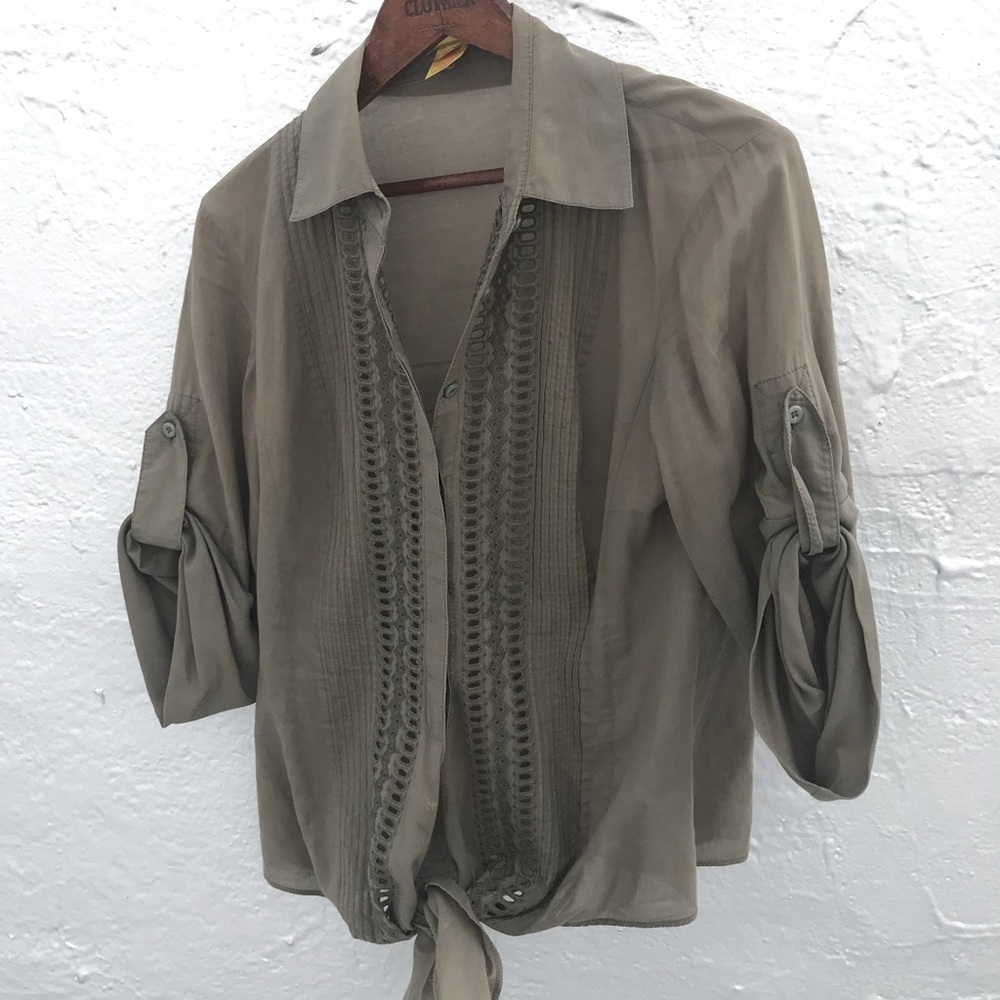 Catherine Malandrino tie-front blouse